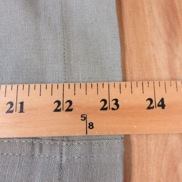 BUFFALO DAVID BITTON Linen Blend Button Front Shirt XXL Olive Green Top 2XL NWT - Picture 10 of 10